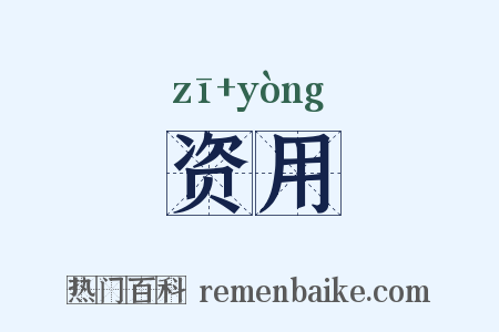 资用是什么意思的图片